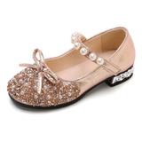 Zapatos De Piel Princess Crystal Para Niña
