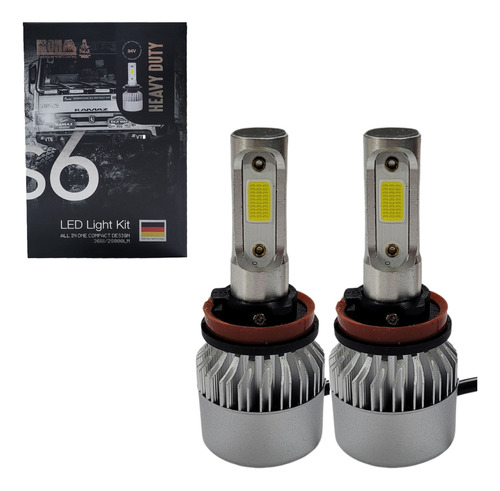 Kit 2 Lamparas Led 12v Y 24v Camion Micro - S6 Heavy Duty H4