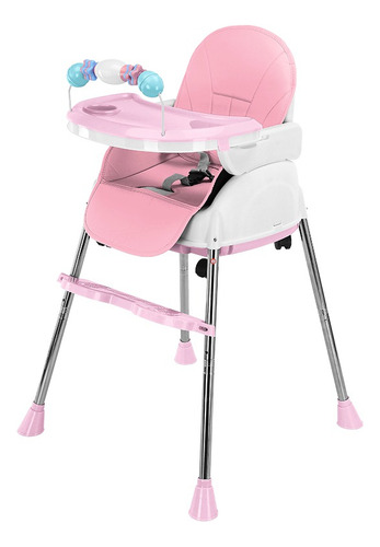 Silla Comedor Para Bebe 3 En 1 Azul Y Rosa