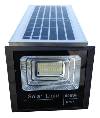 Kit Reflector Solar Exterior Led 500w Ilumina Toda La Noche