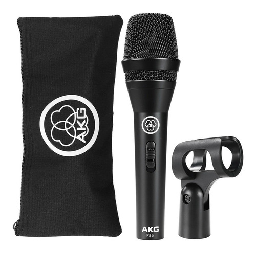 Microfone Dinâmico Akg P3s Metal Para Instrumentos E Vocal