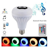 Lampada Musical Rgb Som Bluetooth Som Toca Musica E27