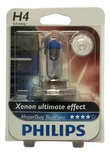 Lampara Philips H4 - 24 Volts-blue Vision-4000k(e/xenón)