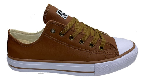 Tênis All Star Chuck Taylor Couro Caramelo Tradicional