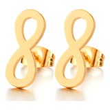 Aretes De Acero Inoxidable Para Hombre, Mujer, Color Dorado,