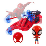 Lançador De Teia Do Homem Aranha +  Mascara Infantil Menino 