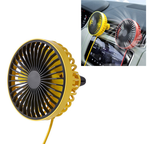 Ventilador De Coche Amarillo