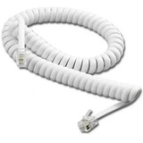 Cable Para Teléfono Rj 9 Rulo Espiral De 4 Mts Blanco Negro