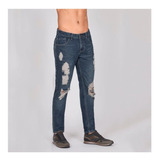 Pantalon Jeans Caballero Efecto Destruccion 10069