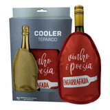 Cooler Térmico Bolsa Térmica Vermelha Com Gel Vinho Espumant