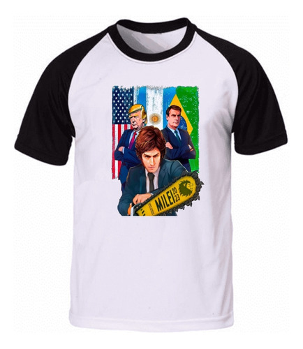 Camiseta Camisa Masculina Milei Trump Bolsonaro Presidente