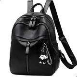 Bolso Bandolera Ajustable Mochilas Negro Mujer Moda Ocio