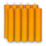 Velas De Cera De Abejas  10x2 Cm Pack De 10 