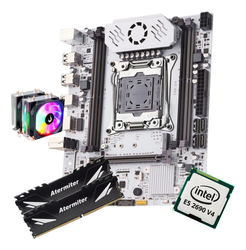 Kit Gamer Placa Mãe Q-d4 X99 White Intel Xeon E5 2690 V4 32