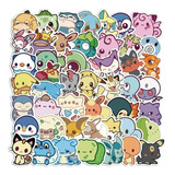 Set 50 Stickers Pokemon Personajes Kawaii Decorativo Animé
