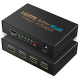 Nierbo Hdmi Splitter 1x4 Salida 4k 3d 4 Divisor De Monitor H