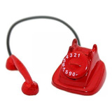 5 X 1/12 Casa De Muñecas Retro Modelo De Teléfono Rojo
