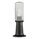 Farol De Pie 1 Luz Cily Mini Transparente Exterior E27 Negro