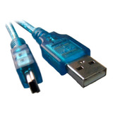 Cable Usb 2.0 Real A Mini Usb 5 Pines Filtro 1,80 Mts Nisuta Color Azul