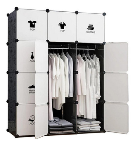 Armário 12 Portas Modular Cabideiro Organizador Multiuso