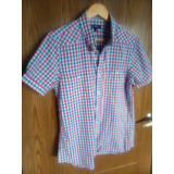 Camisa A Cuadros Cremieux Talla L Color Rosa Y Azul