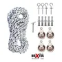 Kit Tender Pared Roldanas Acero Soga Completo Premium X 2 | Envío gratis