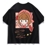Camiseta De Manga Corta Estilo Anime Card Captor Girl