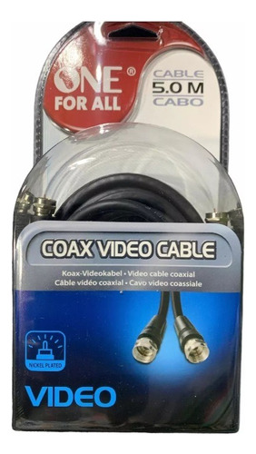 Cable Coaxial One For All 5mt Tv Video Cable Coaxil