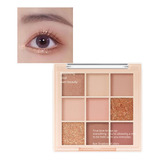 Paleta De Maquillaje De Sombra De Ojos De 9 Colores, Cremosa