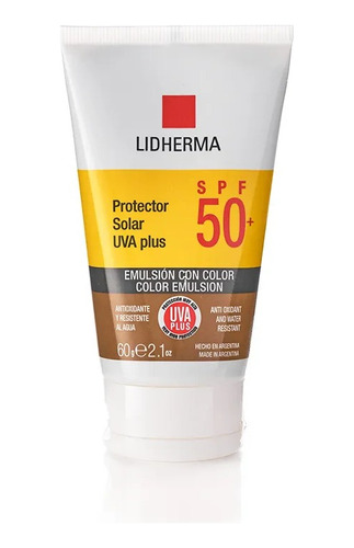 Lidherma Protector Solar 50 Color A Prueba D/agua Maquillaje