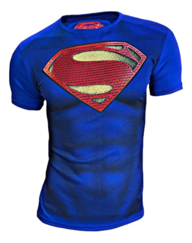 Playera Superman Toon Line Original Azul 