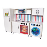 Cozinha Infantil Completa Com Máquina De Lavar