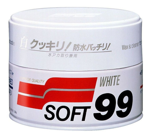 Cera Soft 99 Massa Polir Cobre Arranhão Carro Branco Prata