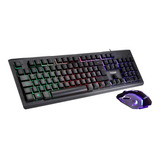 Kit Teclado Y Mouse Gamer Noga Nkb-089 Retroiluminado Led