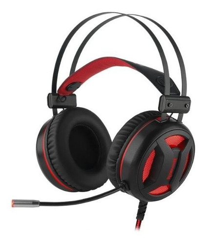 Headset Gamer Redragon Minos H210 Usb Preto C/ Vermelho