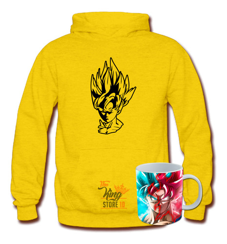 Poleron + Taza, Goku Super Sayajin, Dragon Ball, Anime / The King Store