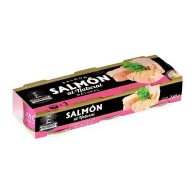 Salmón Al Natural Rías Baixas 3 Latas De 80 Gramos C\u002Fu | Envío gratis