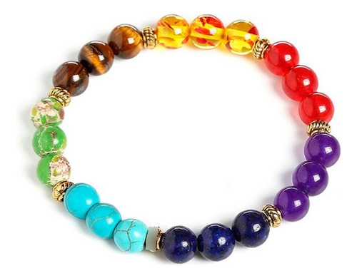 Pulsera Cuarzo 7 Chakras Unisex + Estuche Dayoshop