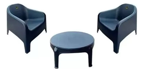 Combo 2 Sillon Skarpo 1 Mesita Skarpo Mascardi Negro