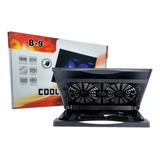 Base Refrigerante Doble Ventilador Para Pc 6 Niveles Luz Led