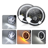 Par Faros Led 7'' H4 Ojo Ángel Wrangler Jeep Vocho Jk Lj Tl