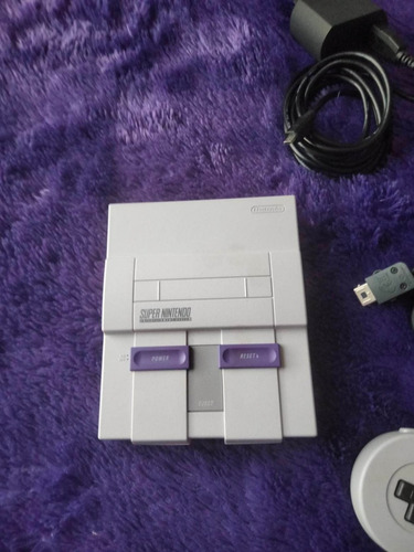 Super Nes Classic Edition 512mb Color  Gris Y Violeta