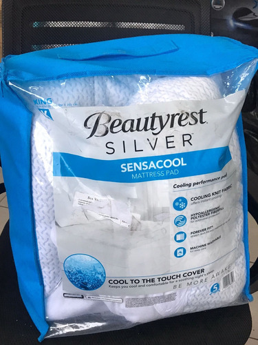 Cubrecolchon Blanco King Refrescante Beautyrest Silver Usado