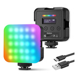 Ganboo Mini Luz De Video Led Rgb Magnética, Tamaño De Bol.