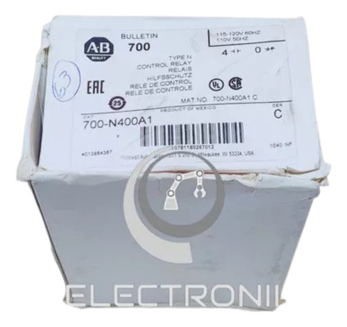 Allen Bradley 700-n400a1 Tipo N Control Relé 120v-ac 