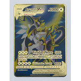 Arceus Vmax Metal Gold Card  Edição Limitada Dourada 10000hp