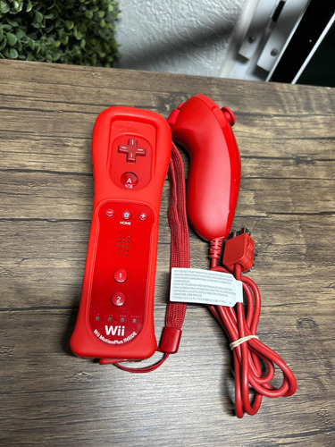 Control Wii Remote Rojo Nintendo Wii U Original Motion Plus