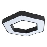 Lampara Colgante Led 48w Minimalista Hexagonal 60cm Diámetro Color Negro