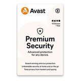 Avast Premium Security 10 Dispositivos - 1 Año