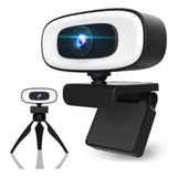 Webcam 1080p 2k Camara Con Anillo De Luz Integrado